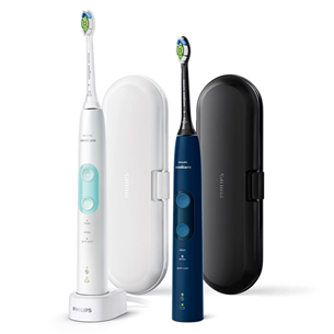 Philips Sonicare ProtectiveClean 5100, 2 pieces, travel case, white/blue - Electric toothbrush set HX6851/34