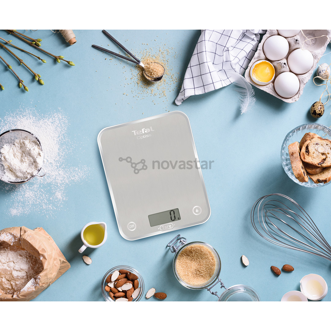 Tefal Optiss, iki 5 kg, sidabro spalvos - Virtuvinės svarstyklės