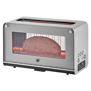 WMF Lono, 1300 W, silver/clear - Glass toaster