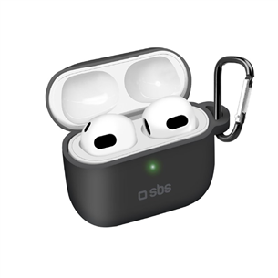 Dėklas SBS AirPods 3, Silikoninis, Black TEAPCOV3K