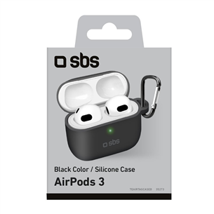 Dėklas SBS AirPods 3, Silikoninis, Black