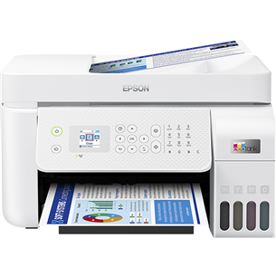 Epson EcoTank L5296, WiFi, LAN, белый - Многофункциональный цветной струйный принтер