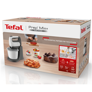 Tefal Prep'Mix+, 500 Вт, белый - Миксер с вращающейся чашей