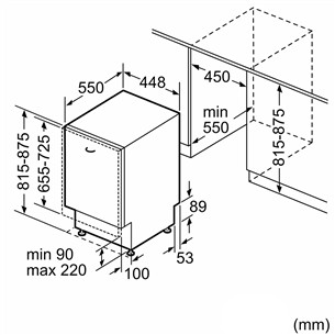 Įmontuojama indaplovė Bosch SRV2XMX01E