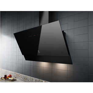 Electrolux, 380 m³/h, width 89.8 cm, black - Built-in Cooker Hood