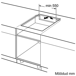 Bosch, width 57.2 cm, frameless, black - Built-in Induction Hob