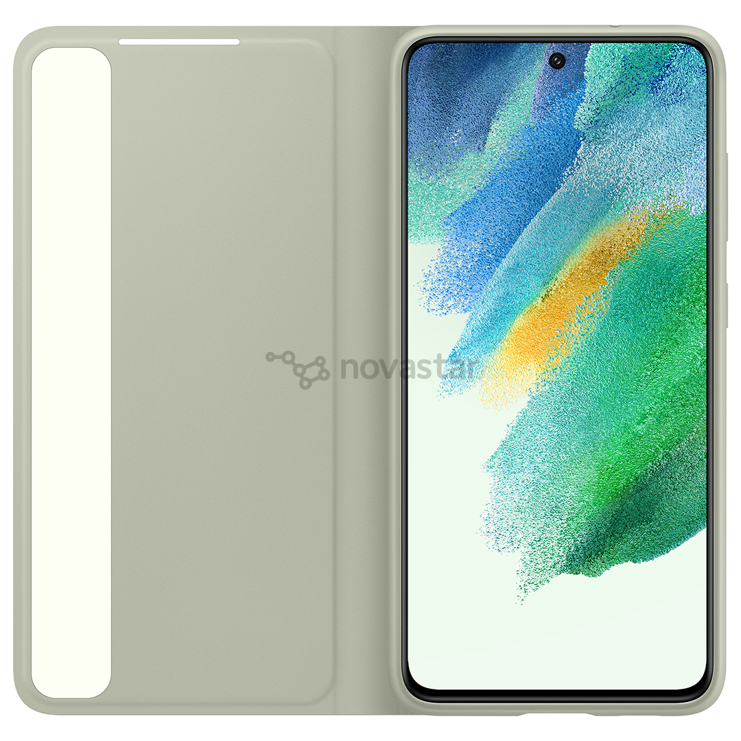 Dėklas Samsung Galaxy S21 FE Smart Clear View, Olive