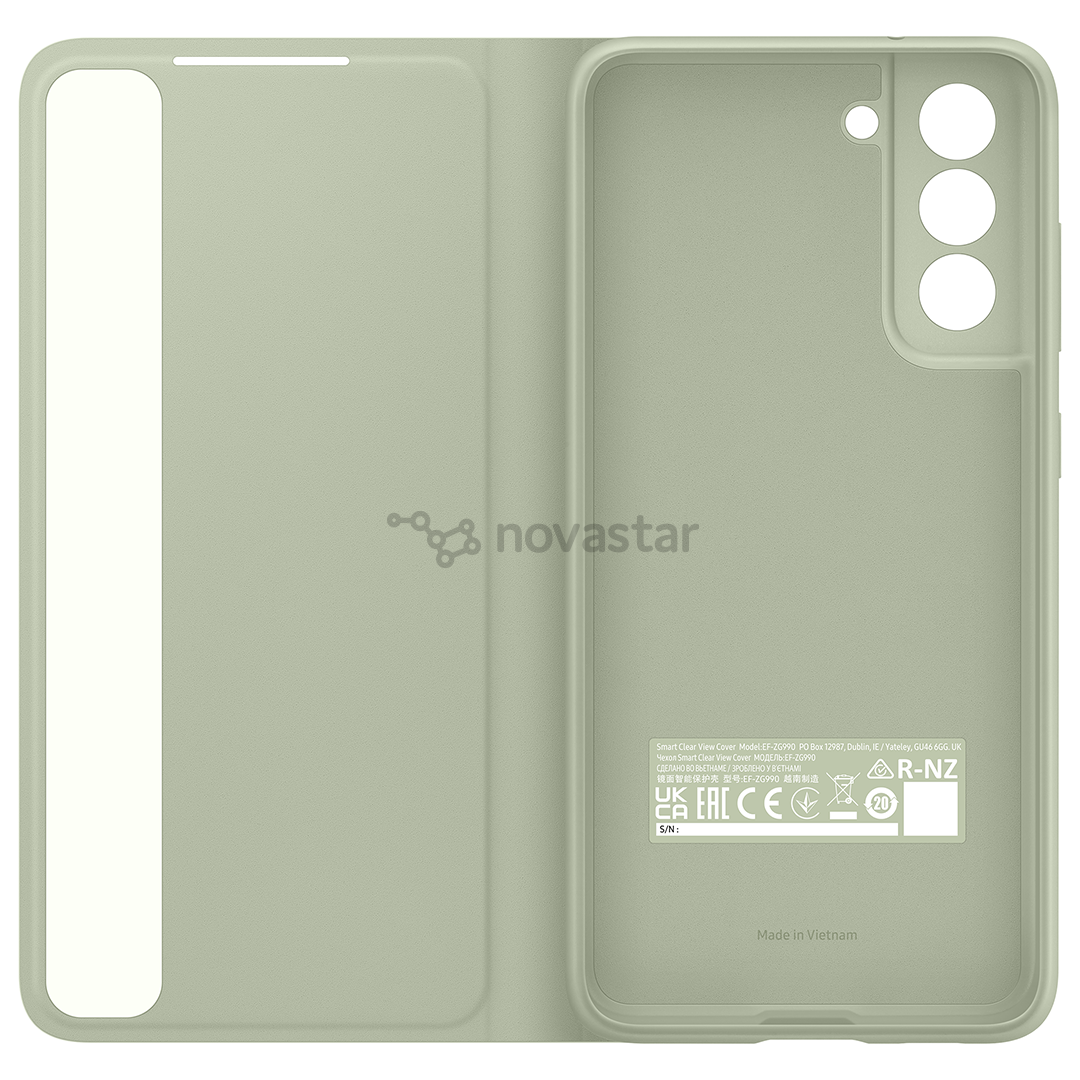 Dėklas Samsung Galaxy S21 FE Smart Clear View, Olive