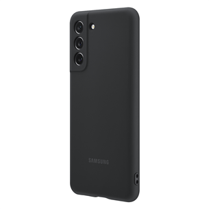 Dėklas Samsung Galaxy S21 FE, Silikoninis, Dark Grey