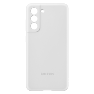 Dėklas Samsung Galaxy S21 FE, Silikoninis, White