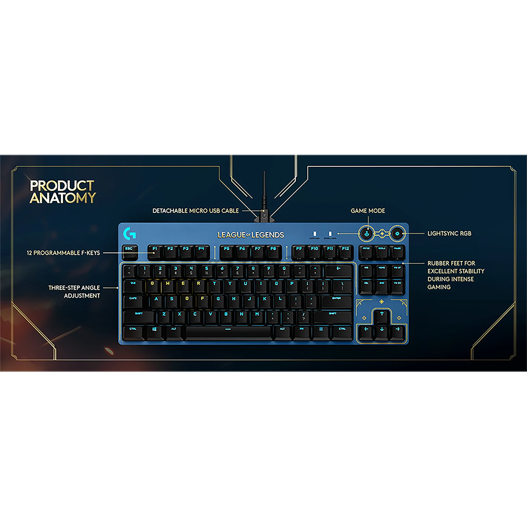 Klaviatūra Logitech G Pro League of Legends Edition, SWE
