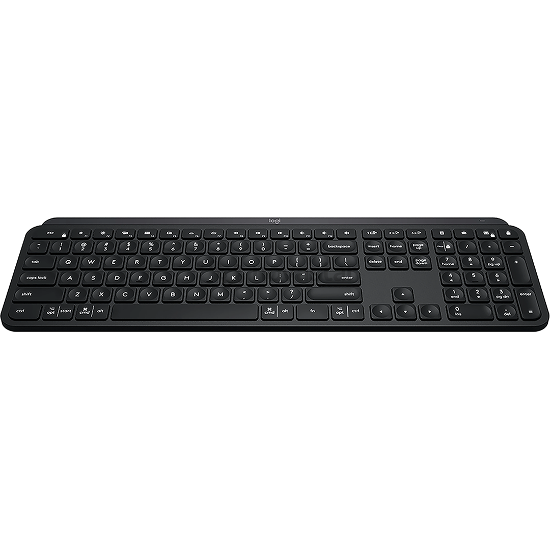 Klaviatūra Logitech MX Keys Plus, SWE, Belaidė, Juoda