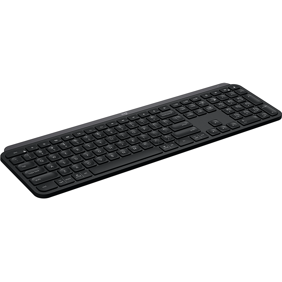 Klaviatūra Logitech MX Keys Plus, SWE, Belaidė, Juoda