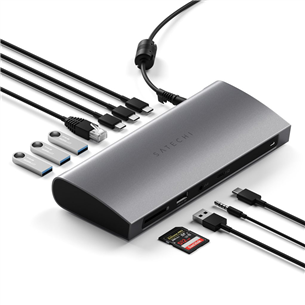 Satechi ThunderBolt 4, 96 W, grey - Notebook dock