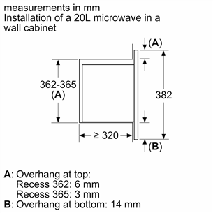 Įmontuojama mikrobangų krosnelė Bosch BFL523MW3