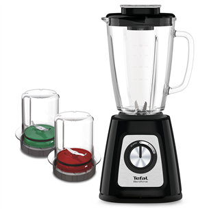 Tefal Blendforce 2 Glass, 800 Вт, 1,25 л, черный - Блендер + измельчитель и мельница BL438831