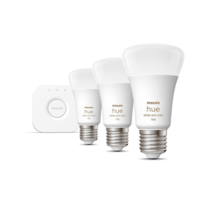 Philips Hue White and Color Ambiance, E27 - Стартовый комплект умных ламп