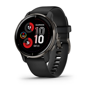 Garmin Venu 2 Plus, 43 мм, черный - Спортивные смарт-часы 010-02496-11