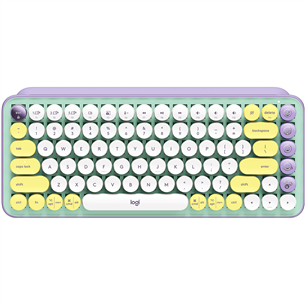 Klaviatūra Logitech POP Keys Wireless Mechanical Emoji, SWE, Belaidė, Violetinė