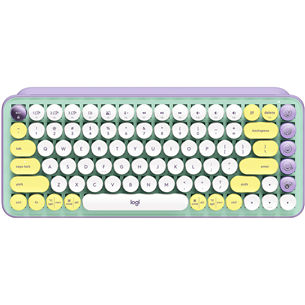 Klaviatūra Logitech POP Keys Wireless Mechanical Emoji, US, Belaidė, Violetinė