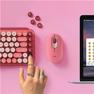 Logitech POP Keys Emoji Brown Tactile, SWE, розовый - Механическая клавиатура