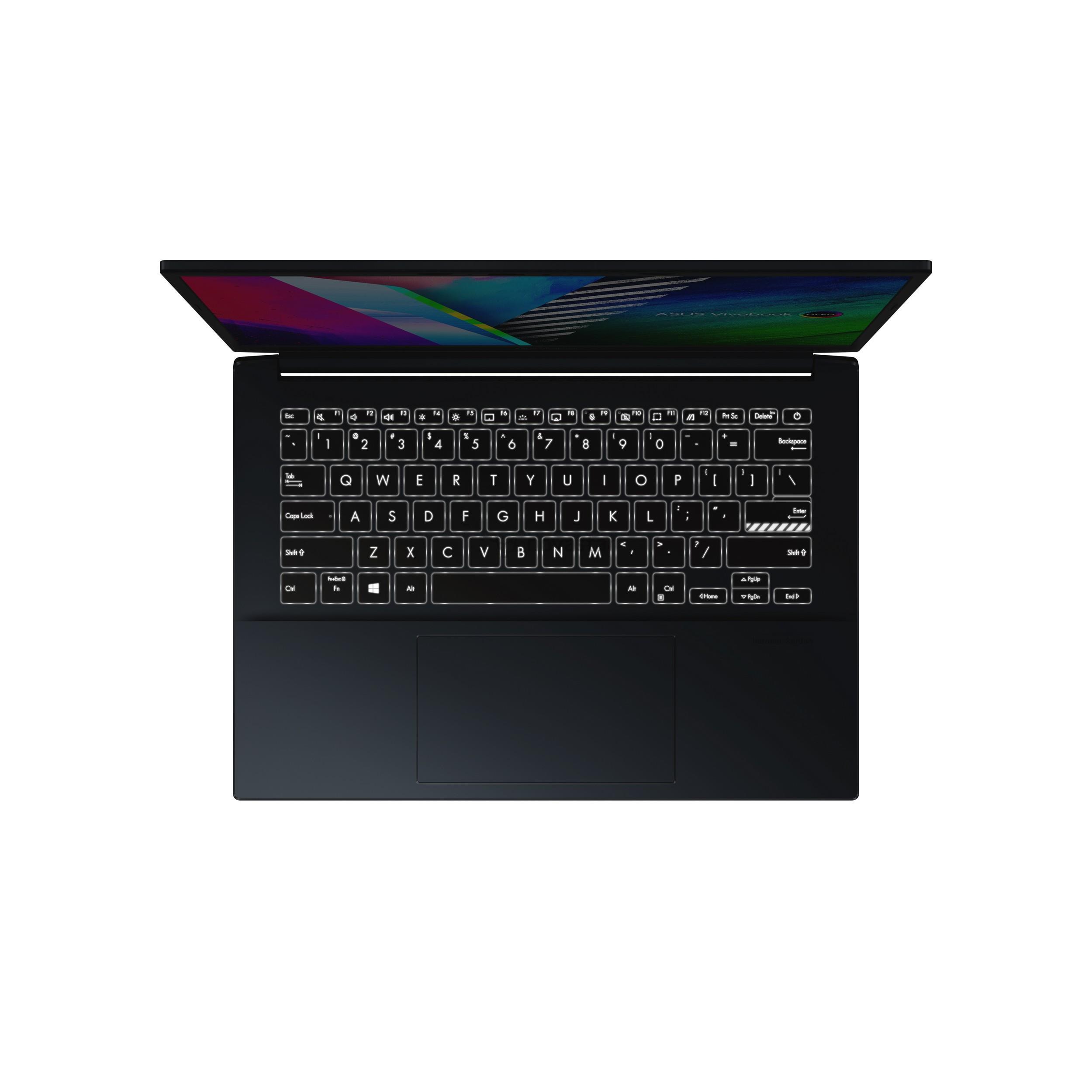 Nešiojamas kompiuteris Asus Vivobook Pro 14 OLED, 14''/Ryzen™ 7 5800H/GeForce® RTX™ 3050 4GB/512 GB SSD; 16 GB RAM/W11H/ENG