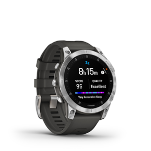 Garmin EPIX 2, slate / black silicone band - Sports watch