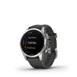 Garmin fenix 7S, 42 мм, серебристый / графитовый ремешок - Спортивные часы