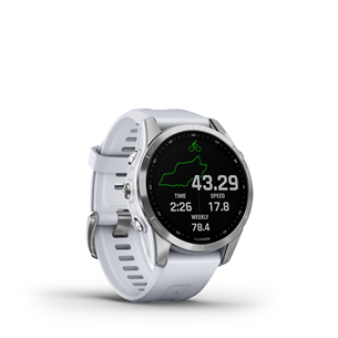 Garmin fenix 7S, 42 мм, серебристый / белый ремешок - Спортивные часы