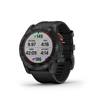 Garmin fenix 7X - Solar Edition, 51 mm, black / silicone band - Sports watch