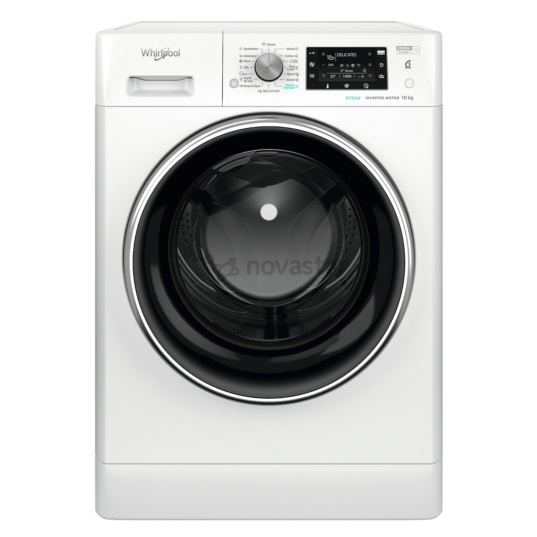 Whirlpool, 10 kg, depth 60.5 cm, 1400 rpm, white - Front Load Washing Machine