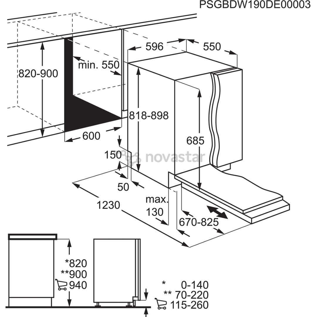 Įmontuojama indaplovė Electrolux EEM69410W