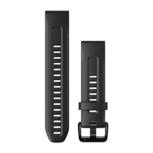 Garmin fenix, 20mm, QuickFit, black silicone - Dirželis 010-13102-00