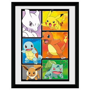 Plakatas su rėmeliu Pokemon Comic Panel, Black