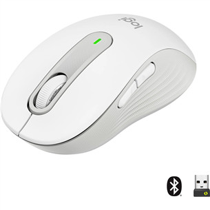 Logitech Signature M650 L, silent, balta - Belaidė pelė