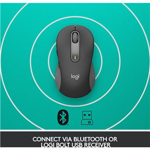 Pelė Logitech Signature M650 L, Belaidė, Juoda