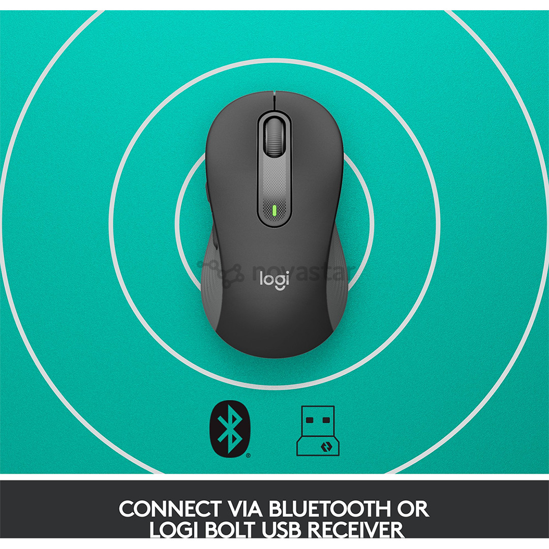 Logitech Signature M650 L, silent, juoda - Belaidė pelė