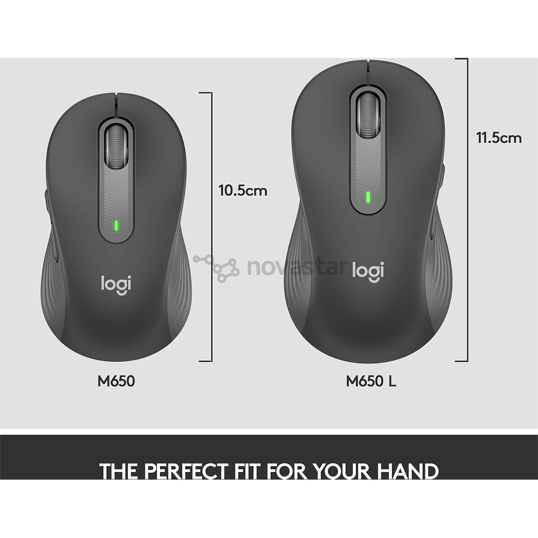 Logitech Signature M650 L, silent, juoda - Belaidė pelė