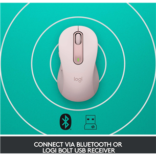 Pelė Logitech Signature M650 L, Belaidė, Rožinė