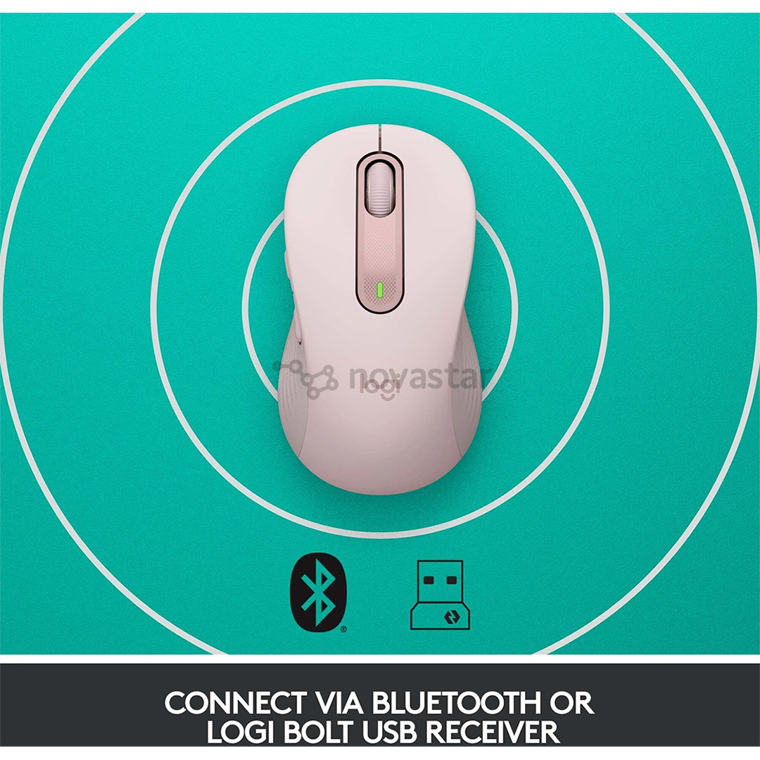 Logitech Signature M650 L, silent, rožinė  - Belaidė pelė