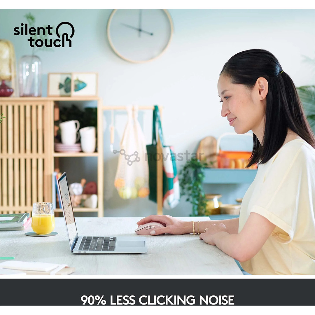 Logitech Signature M650 L, silent, rožinė  - Belaidė pelė