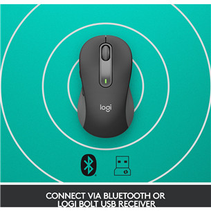 Logitech Signature M650, tyli, juoda - Belaidė pelė