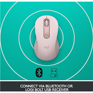 Logitech Signature M650, silent, rožinė - Belaidė pelė