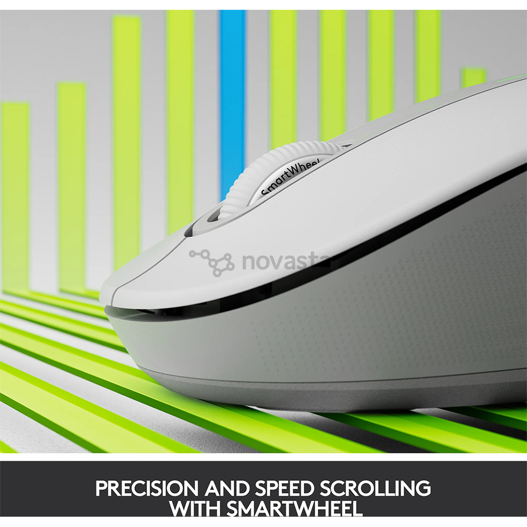 Logitech Signature M650, silent, balta - Belaidė pelė