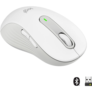 Logitech Signature M650 L, left handed, silent, white - Wireless Optical Mouse