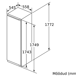 Bosch Serie 6, 319 L, height 178 cm - Built-in Cooler