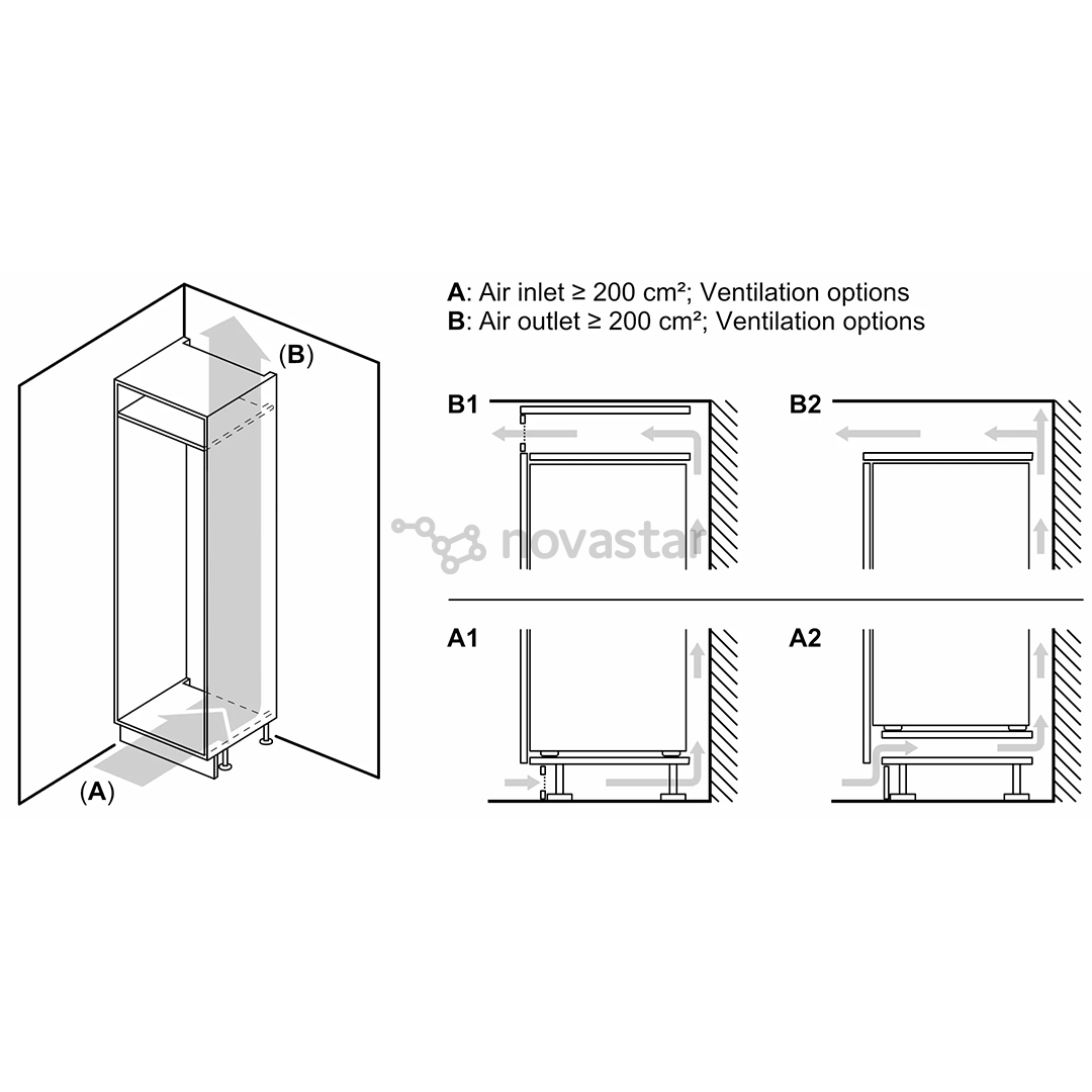 Bosch Serie 6, 319 L, height 178 cm - Built-in Cooler
