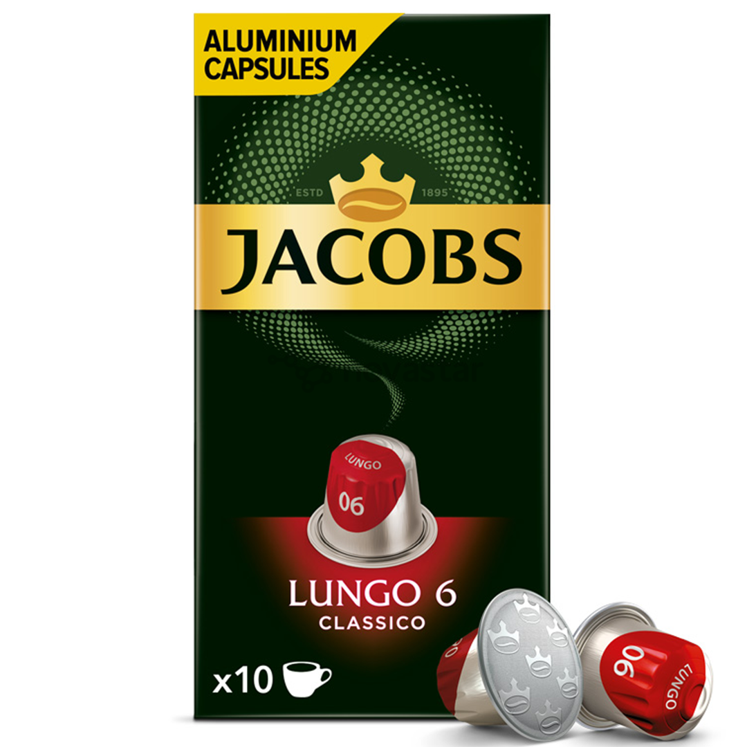 JACOBS Lungo 6 Classico, 10 порций - Кофейные капсулы