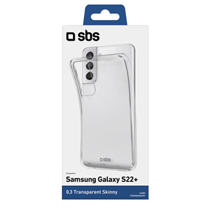 Dėklas SBS, Samsung Galaxy S22+, Silikoninis, Skaidrus