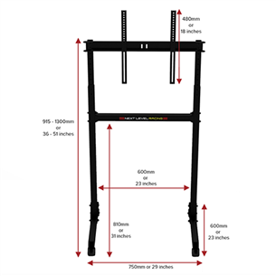 Monitoriaus stovas Next Level Racing Free Standing Single Monitor Stand, Black